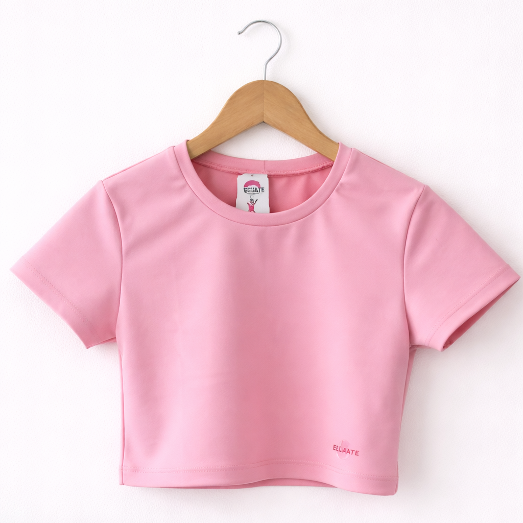 Polera crop elasticada