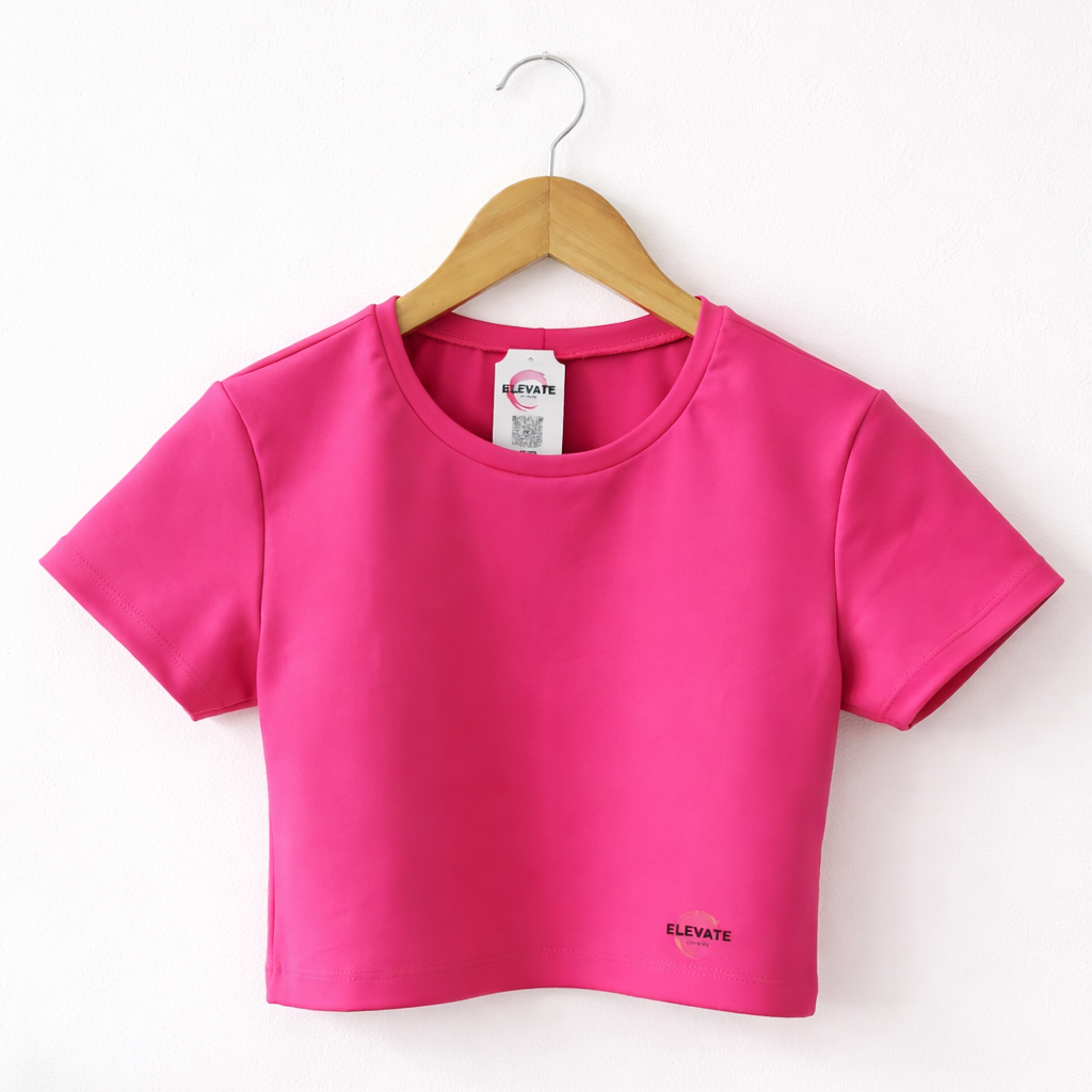 Polera crop elasticada